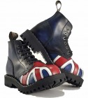 Steel Bakancs 6 Lyukú Brit Zászlómintás 