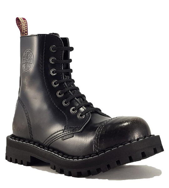 Steel Bakancs 8 Lyukú Fehér Koptatott