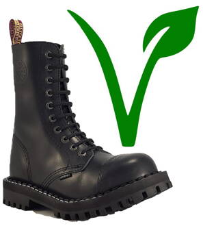 Steel Bakancs 10 Lyukú Fekete Vegan