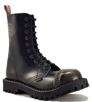 Steel Bakancs 10 Lyukú Fehér Koptatott