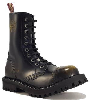 Steel Bakancs 10 Lyukú Sárga Koptatott