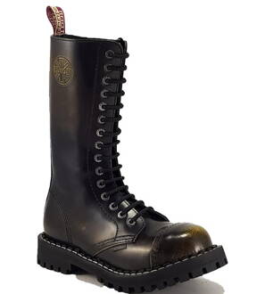 Steel Bakancs 15 Lyukú Sárga Koptatott