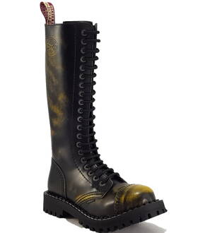 Steel Bakancs 20 Lyukú Sárga Koptatott