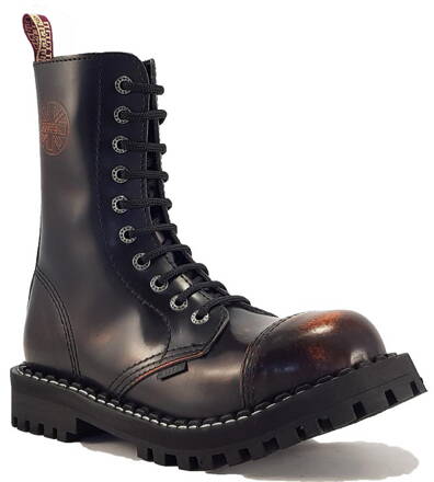 Steel Bakancs 10 Lyukú Narancs Koptatott