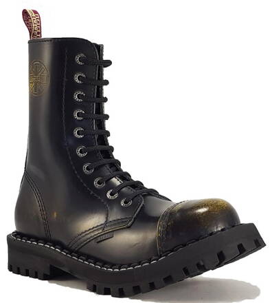 Steel Bakancs 10 Lyukú Sárga Koptatott